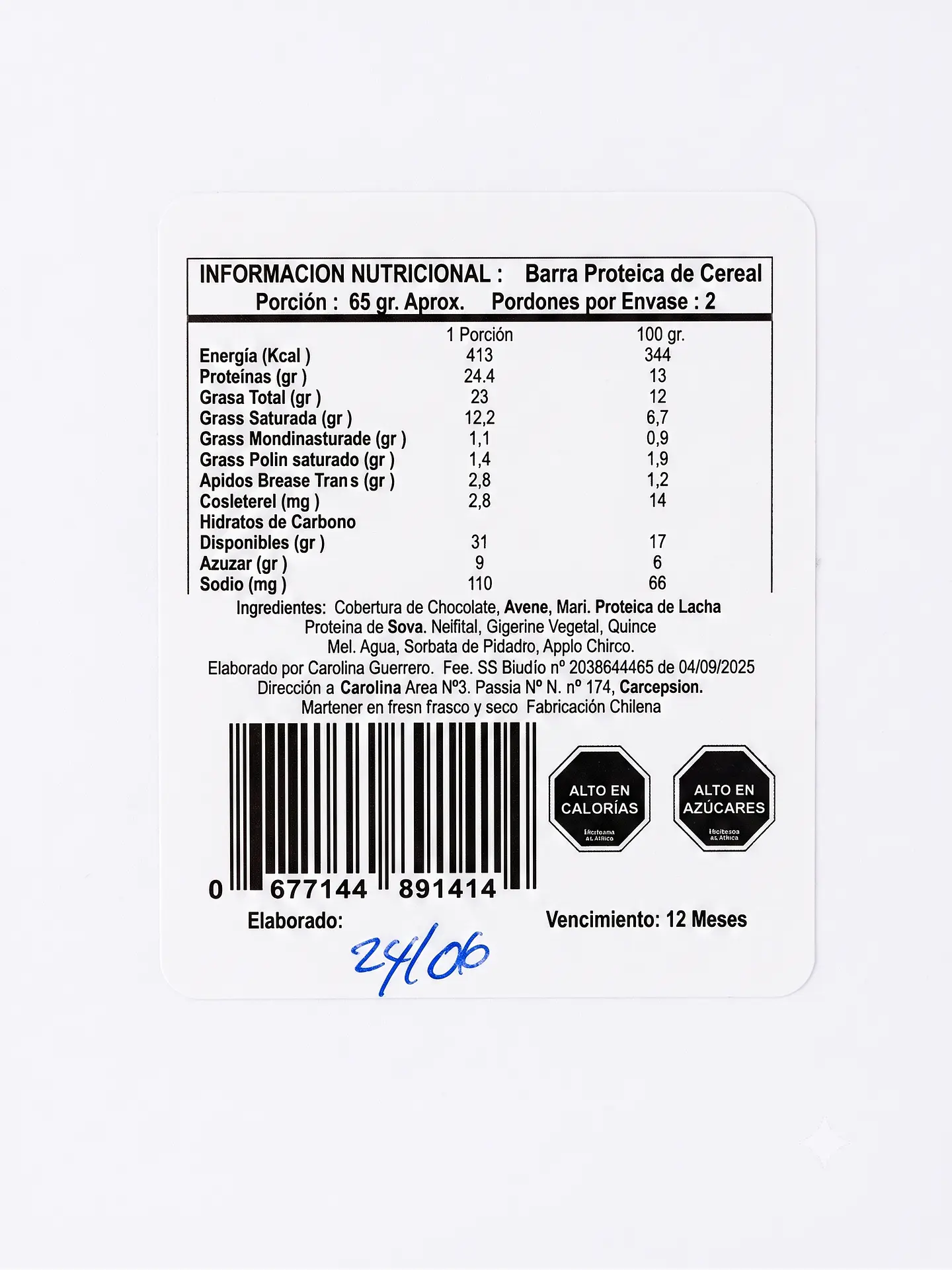 Barra Proteica Bio Rebel Chocolate Blanco 24 g 2
