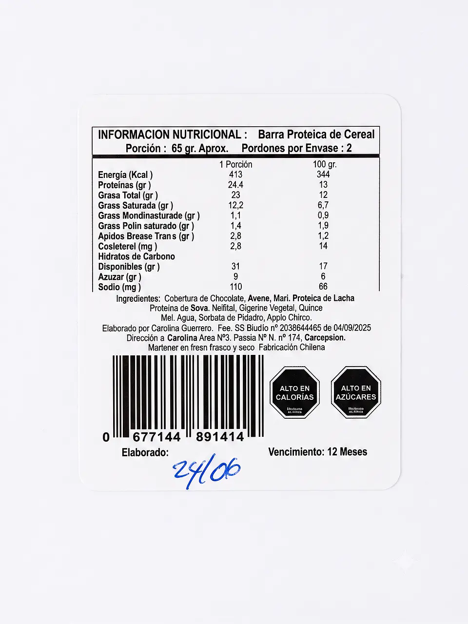 Barra Proteica Bio Rebel Chocolate Blanco 24 g 2