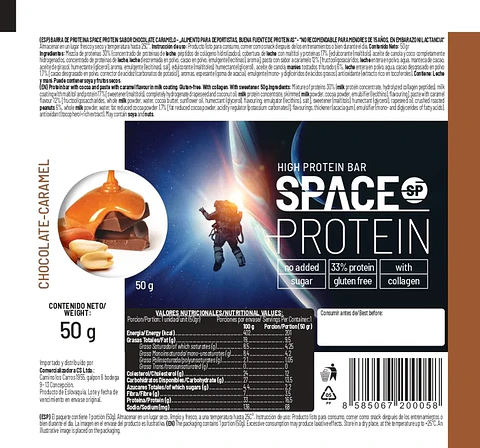 Barra Proteica Space Caramelo 50 g