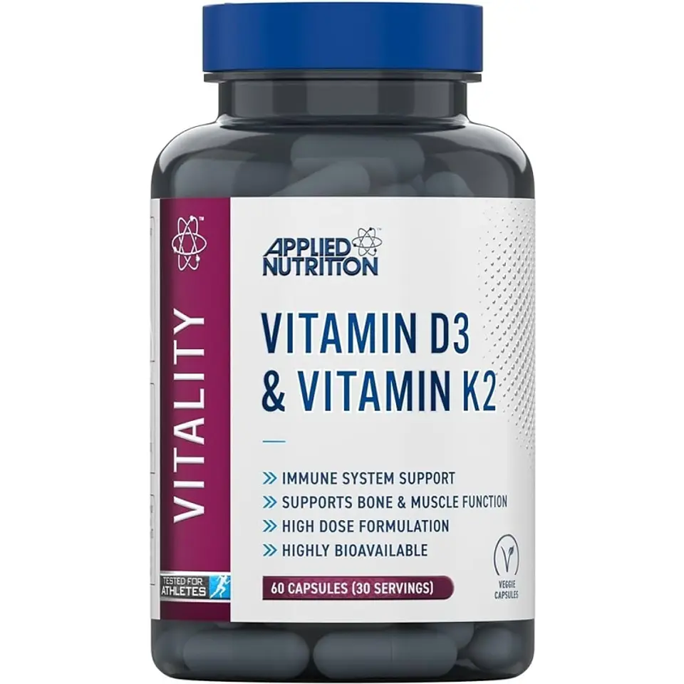 Vitamina D3 + K2 Applied Nutrition 60 Cápsulas 1