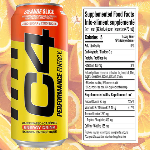 Bebida Energética Cellucor C4 Energy Orange Slice 473 ml