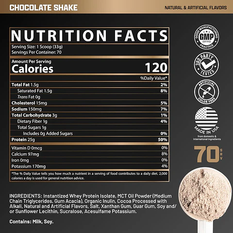 Proteína Aislada Nutrex ISOFIT Chocolate Shake 5.1 lb