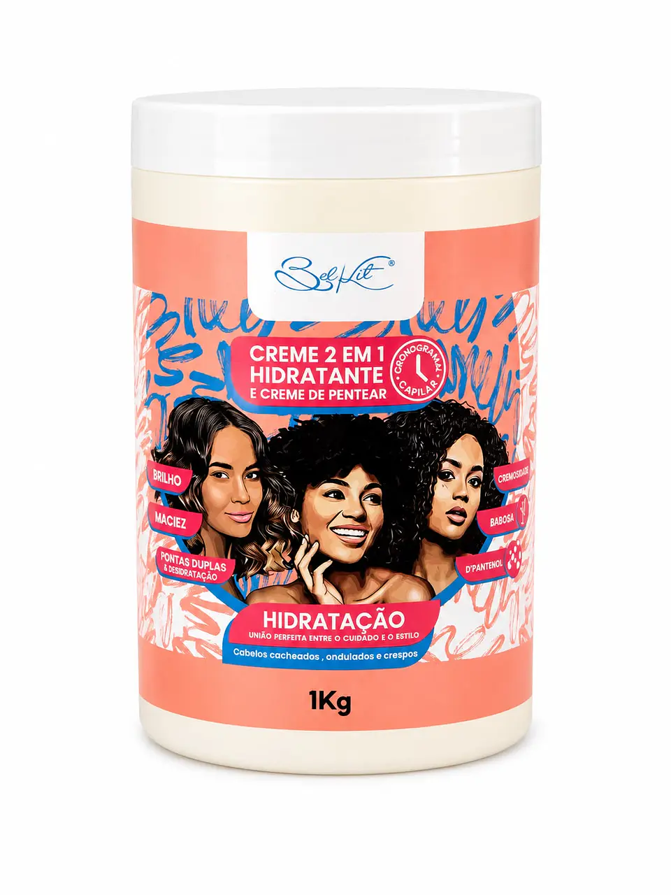 Máscara Crema 2 en 1 Hidratante 1kg 1