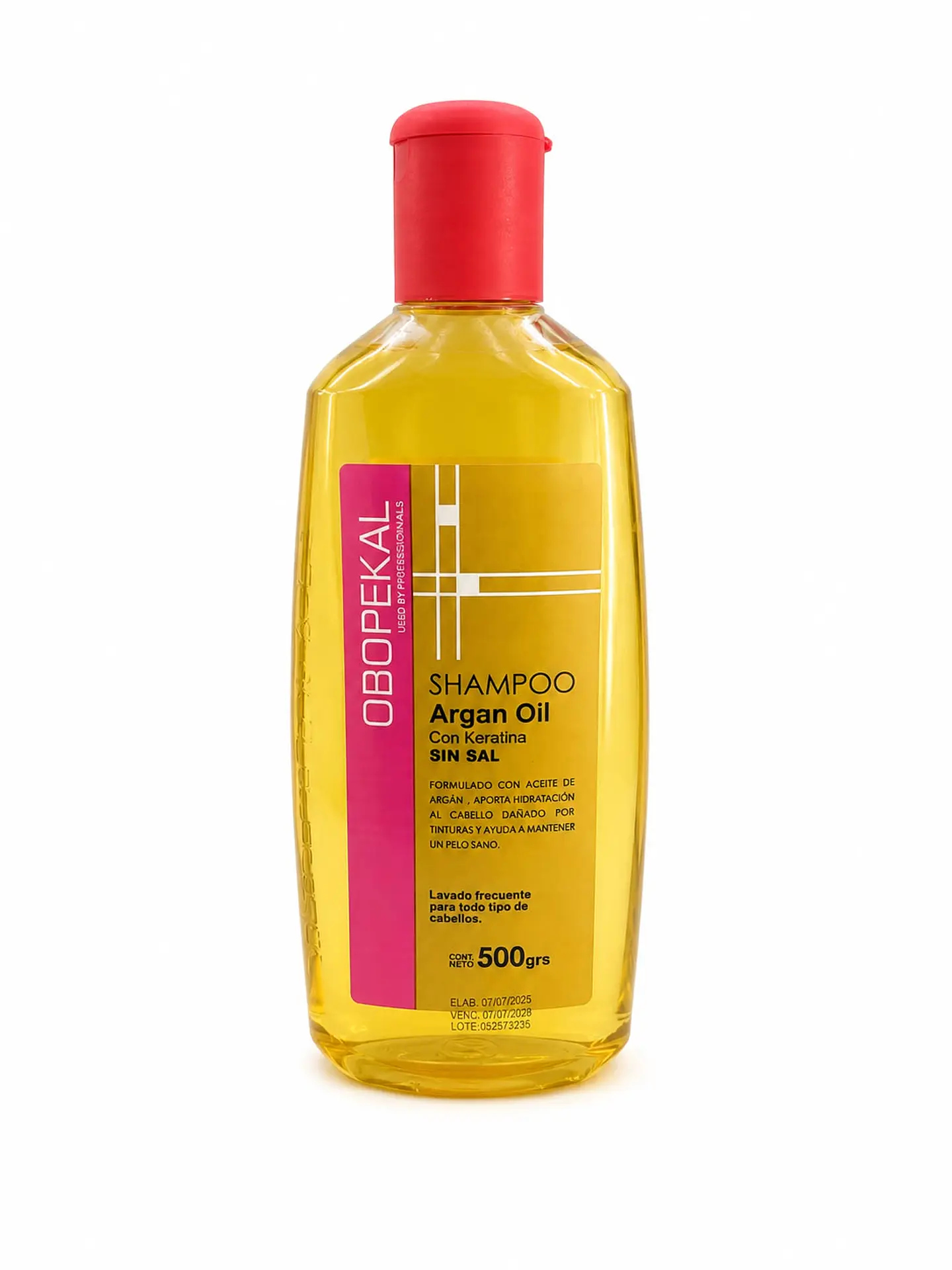Shampoo Argan Oil con keratina sin sal 500gr  1