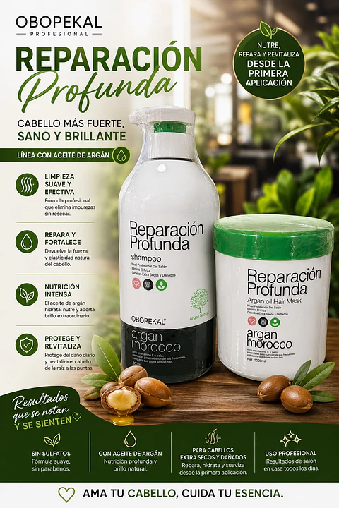Shampoo + Mascarilla Reparación profunda 