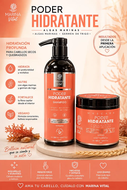 Shampoo + Mascarilla Poder Hidratante 
