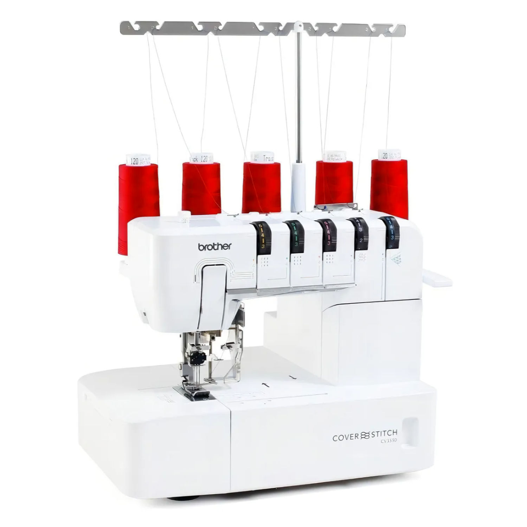 Brother CV3550 – Colleretera / Cover Stitch de 5 hilos con hasta 1.000 ppm
