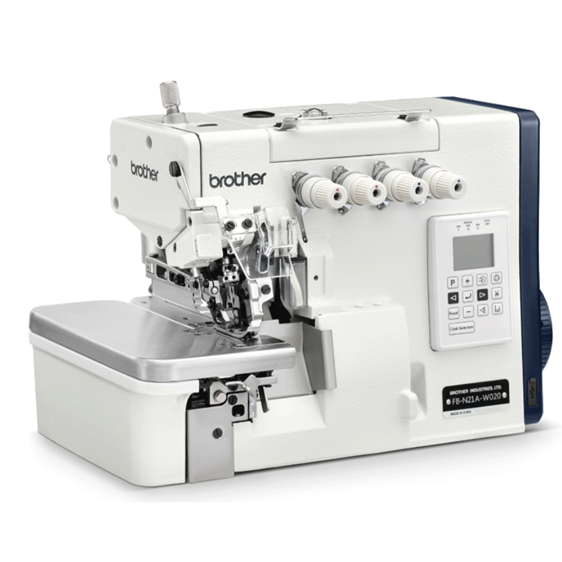 Brother FB-N21A-W020 – Overlock Industrial 4 hilos - de Alta Velocidad con Motor Directo