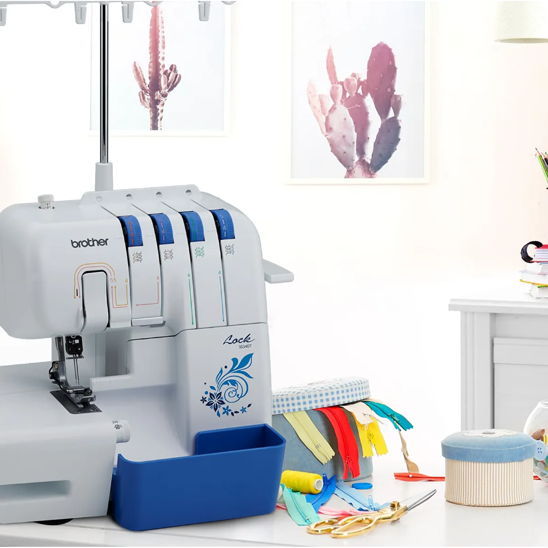 Overlock Brother 3534DT – Costura profesional con 3 o 4 hilos y brazo libre