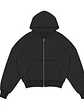 Pre-venta hoodie zipper black destroyer  - Miniatura 2