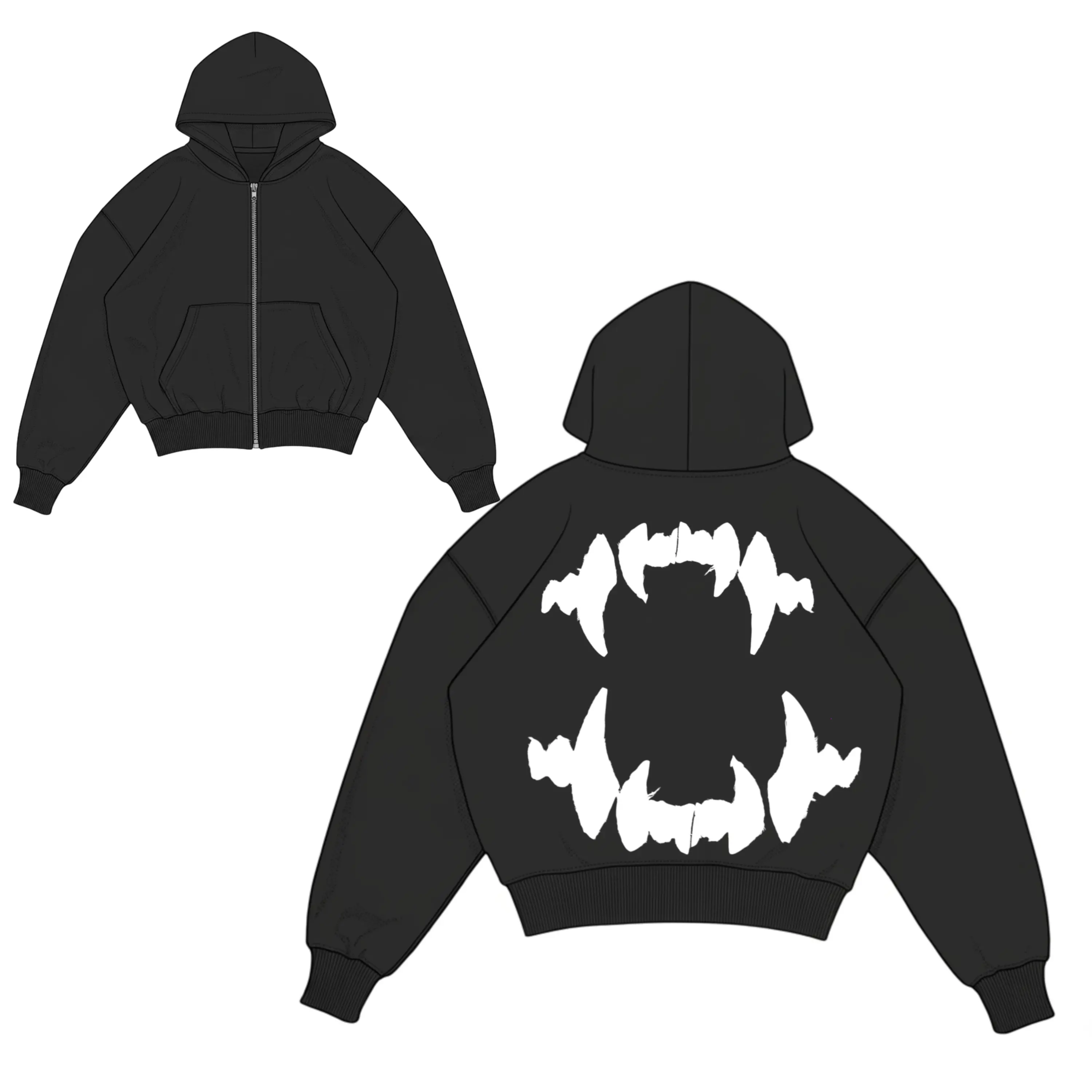 Pre-venta hoodie zipper black destroyer  1