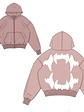 Pre-venta hoodie zipper pink destroyer  - Miniatura 1
