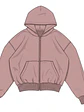 Pre-venta hoodie zipper pink destroyer  - Miniatura 2
