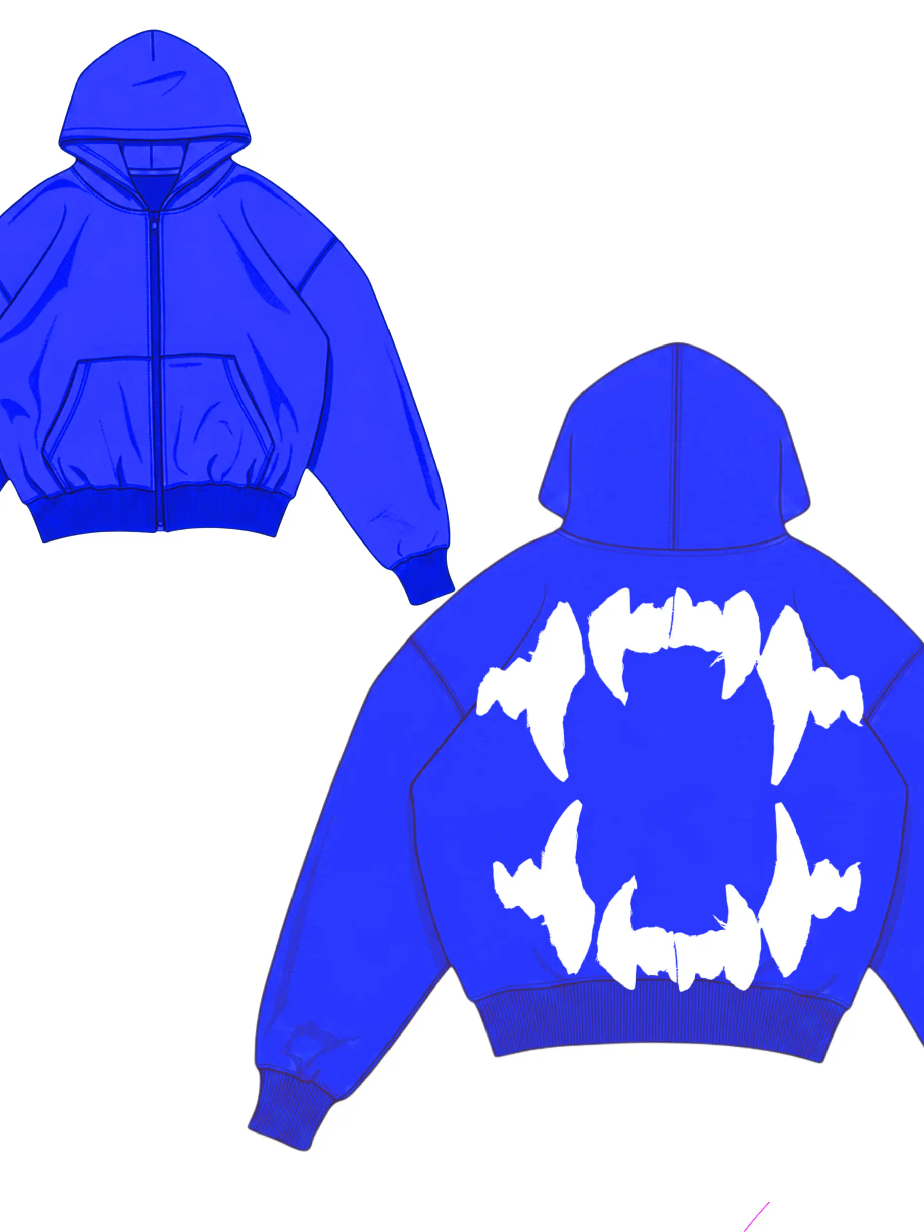 Pre-venta hoodie zipper blue destroyer  1