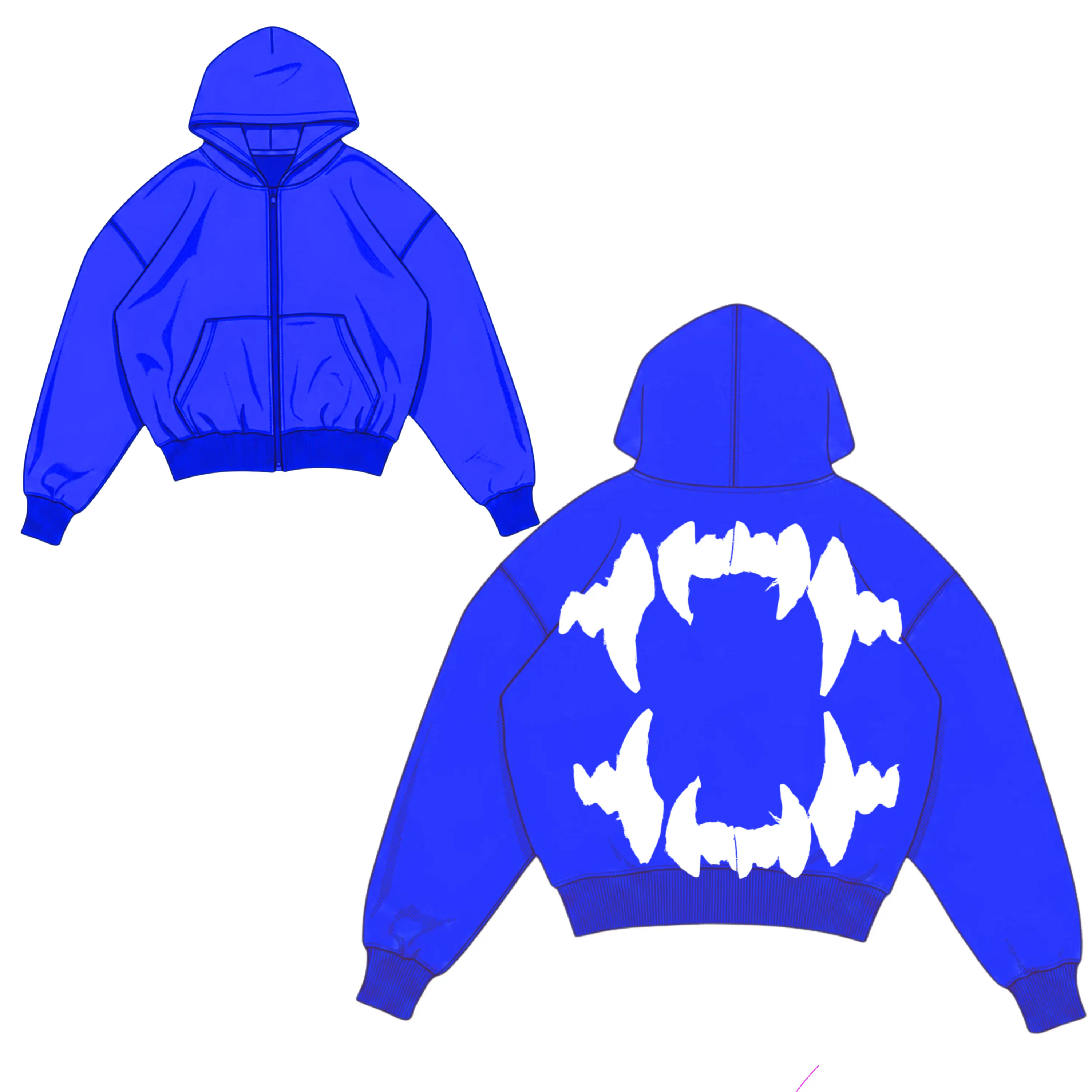 Pre-venta hoodie zipper blue destroyer  1
