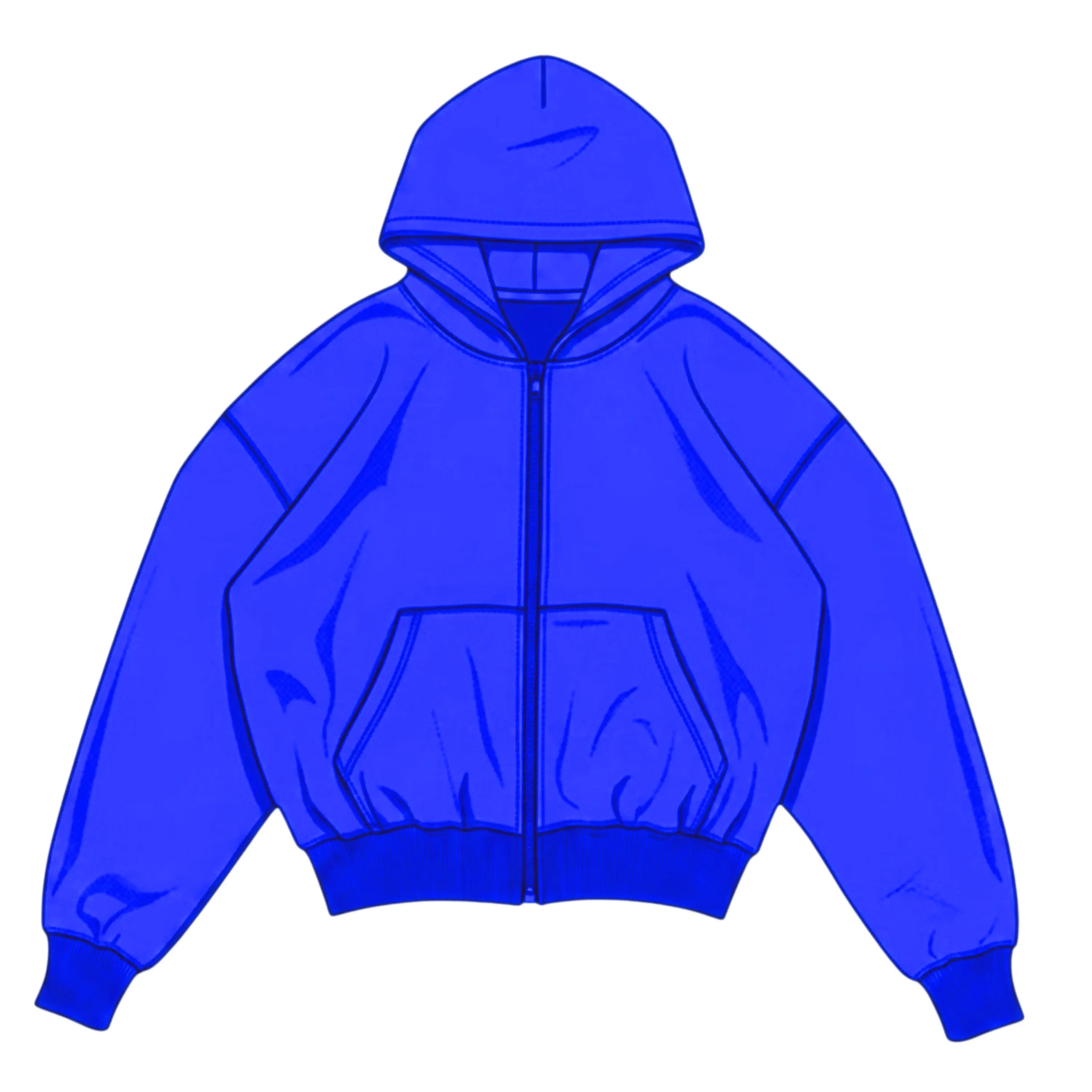 Pre-venta hoodie zipper blue destroyer  3