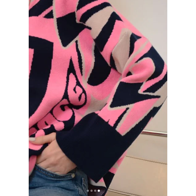 Polerón Love Peace Azul / Rosado