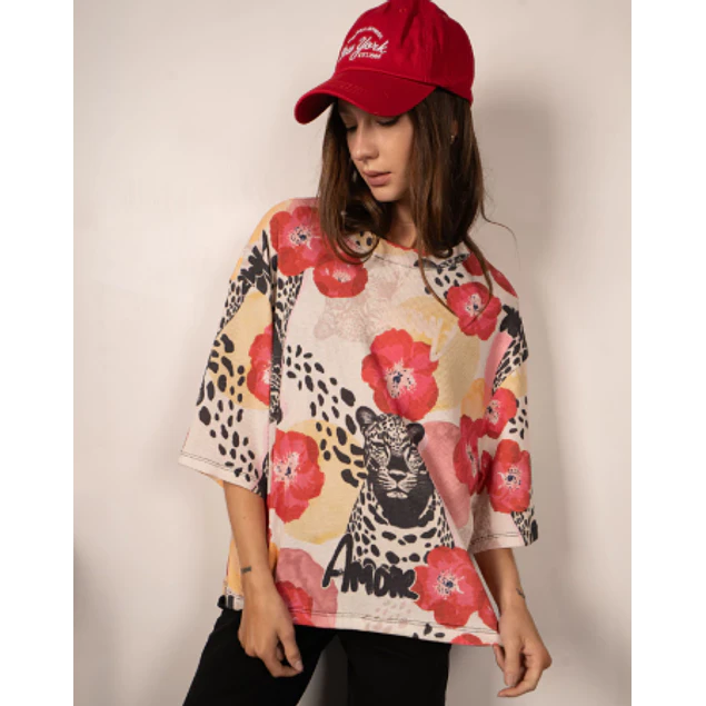 Remera Maga Waffle