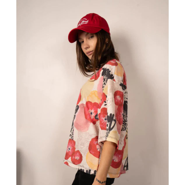 Remera Maga Waffle