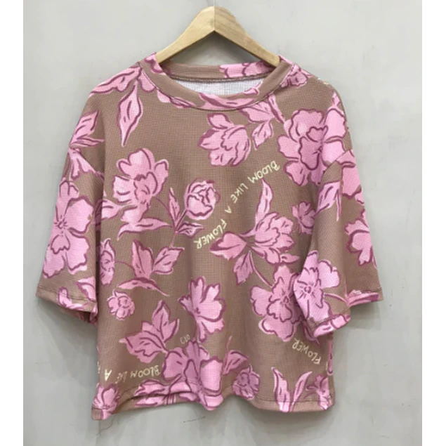 Remera Maga Waffle