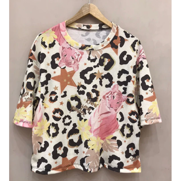 Remera Maga Waffle