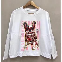 Remera Frida  Bulldog Print