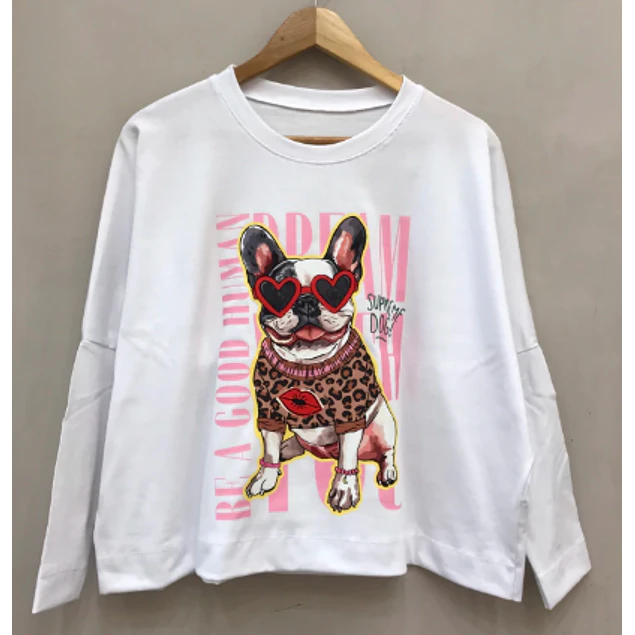 Remera Frida  Bulldog Print