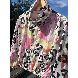 Campera Cortaviento Tigre Rosa