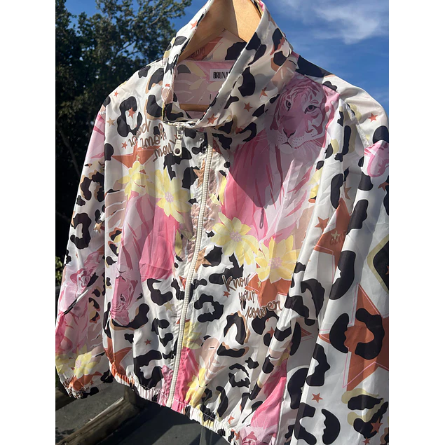 Campera Cortaviento Tigre Rosa