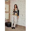 Cardigan Javiera Negro - Beige