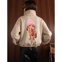 Campera Alo Estampada Beige