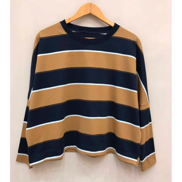 Remera Owen Azul Moka Blanco