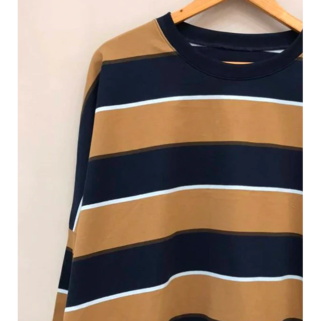 Remera Owen Azul Moka Blanco