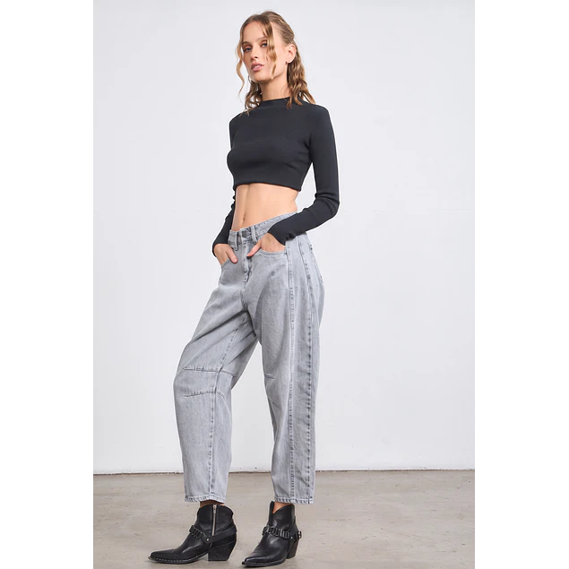 Jeans Barrel Gris