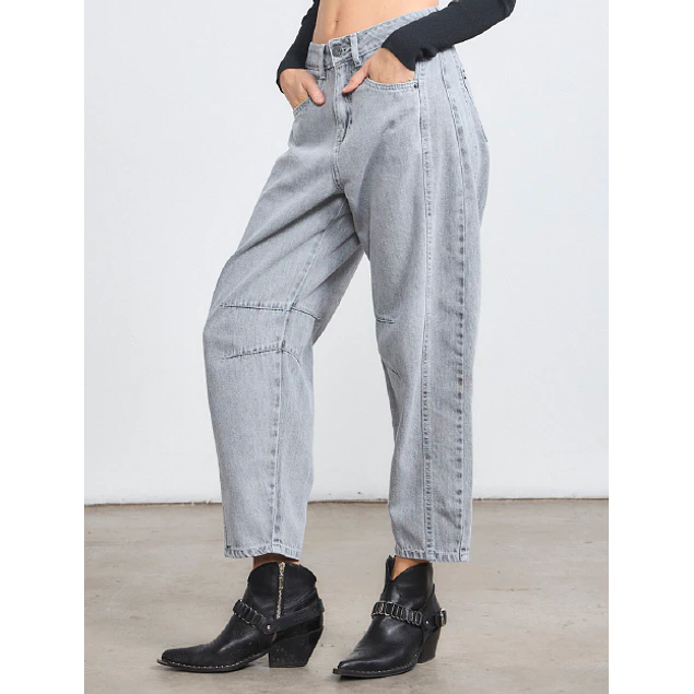 Jeans Barrel Gris