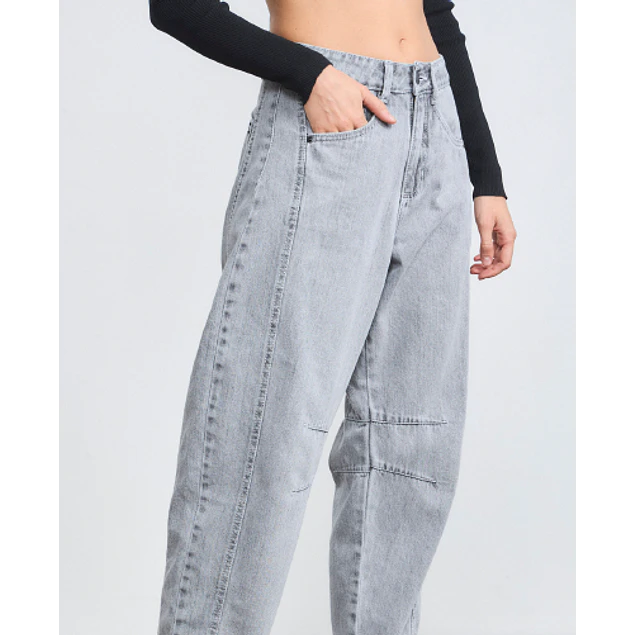 Jeans Barrel Gris