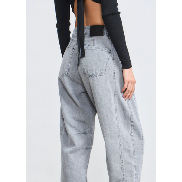 Jeans Barrel Gris