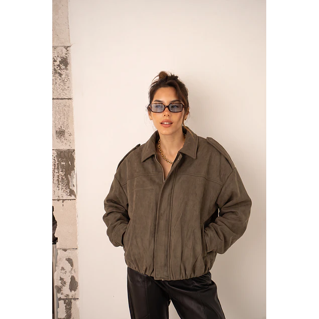 Chaqueta Bomber Verde