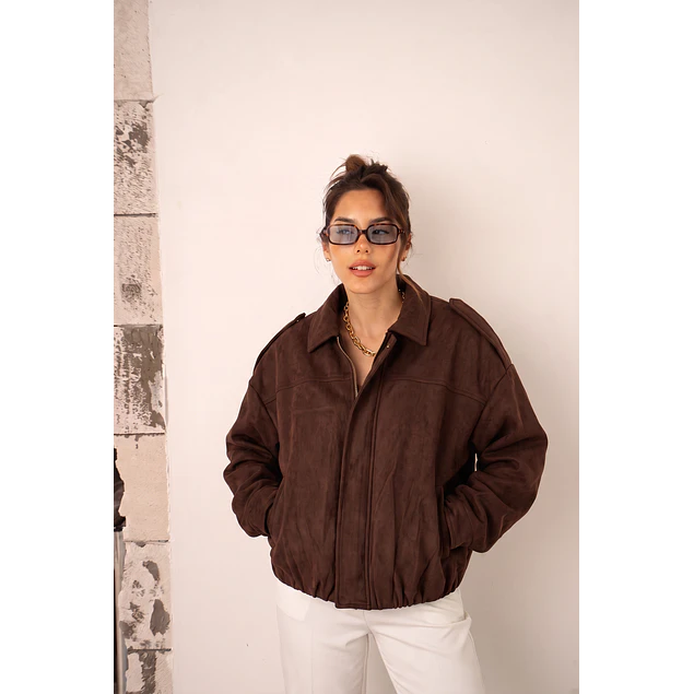 Chaqueta Bomber Café 