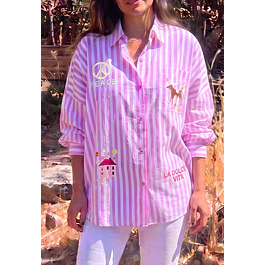 Camisa Rayas Rosada