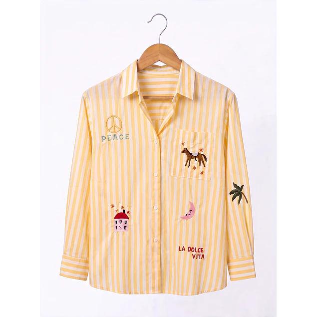Camisa Rayas Amarilla