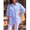 Camisa Rayas Celeste
