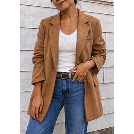 Blazer Gamuza Café