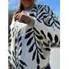 Chaqueta Bomber Flores Negra