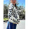 Chaqueta Bomber Flores Negra