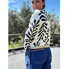 Chaqueta Bomber Flores Negra
