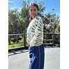 Chaqueta Bomber Flores Verde