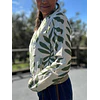 Chaqueta Bomber Flores Verde