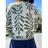 Chaqueta Bomber Flores Verde