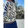 Chaqueta Bomber Flores Azul